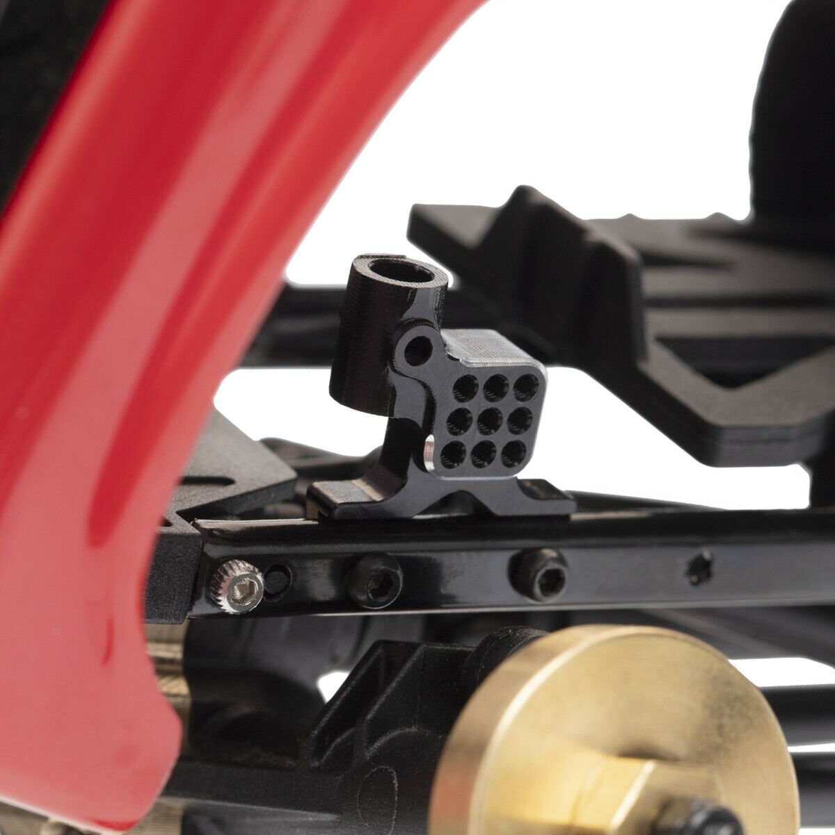 For Racing Axial SCX24 Aluminum Front & Rear Adjustable Shock Towers Black 1 Kit