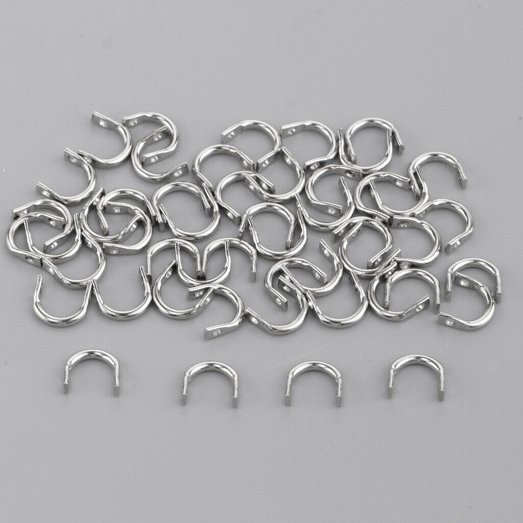 50x M + 50x L Fishing Spoons Blades Spinner Folded Clevises Tackle for Lure