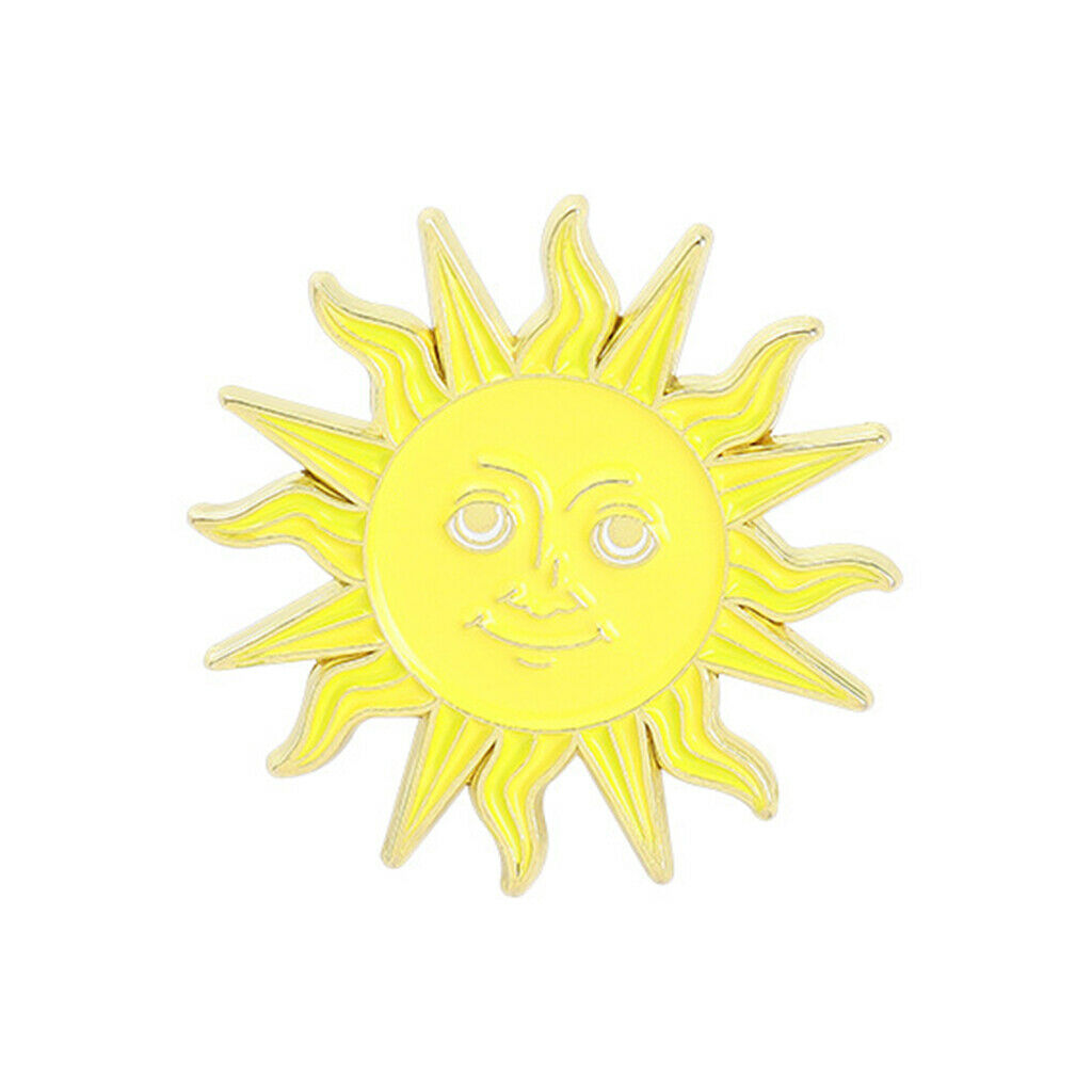 Enamel Pins Sun Custom Funny Brooch Bag Clothes Lapel Pin for Kids Friends