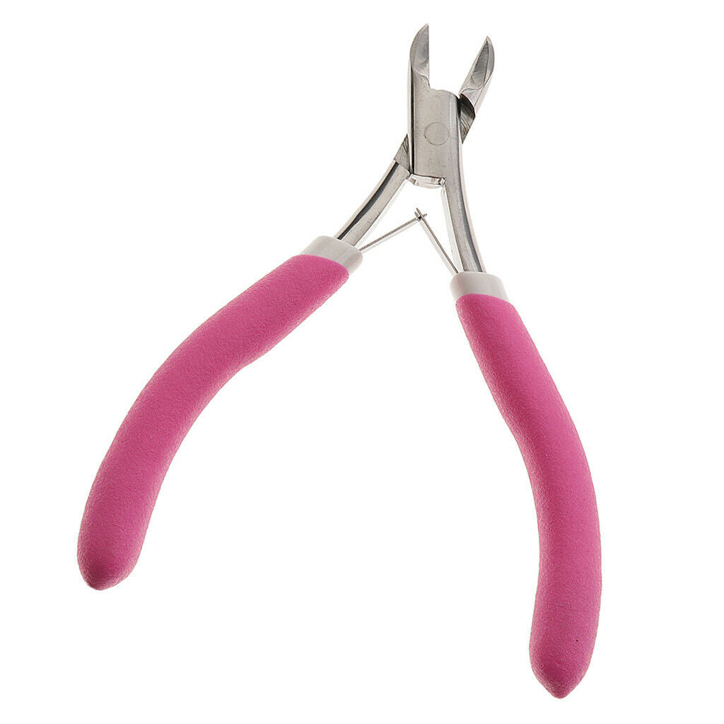 Steel Nail Pliers Toe Nail Clipper Manicure Pedicure Cutter Clamp Tool Pink