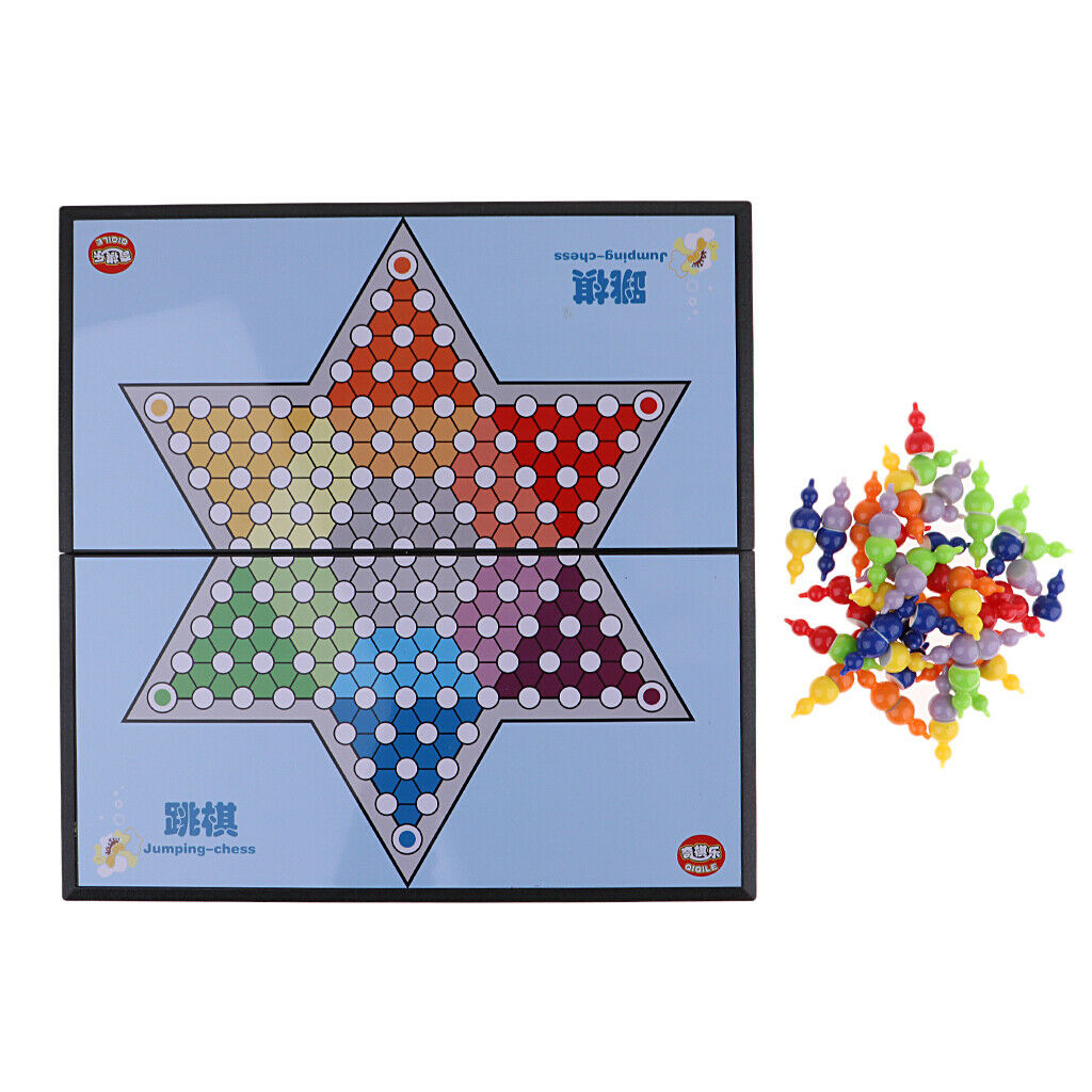 Chinese Checkers Table Game -  Folding Board, Unfold To 7.6x7.6 Inch