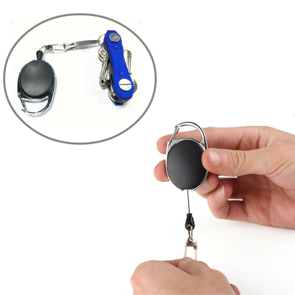Retractable Anti-Lost Recoil Key Holder Organizer Pull Reel Keychain with Belt