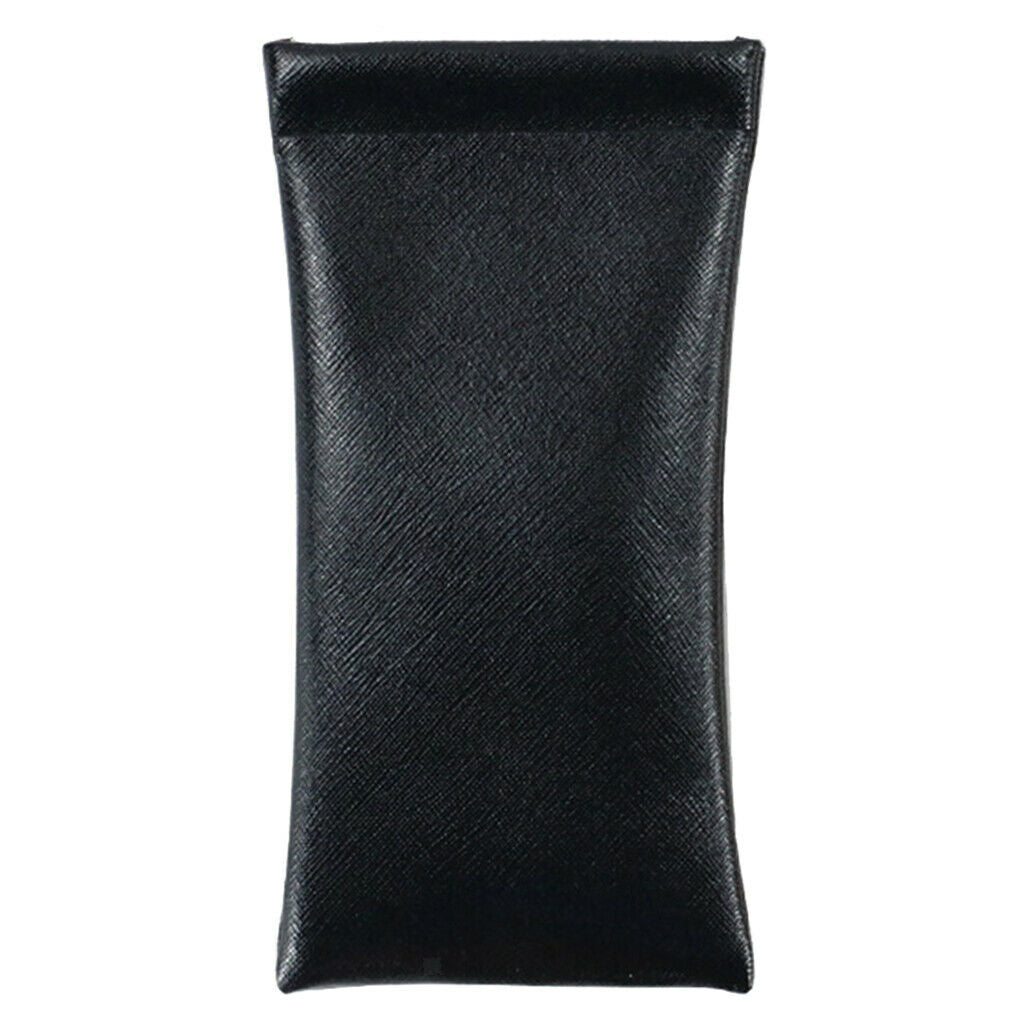 Squeeze Top Leather Sunglasses Pouch Slip in Reading Glasses Goggles Holder