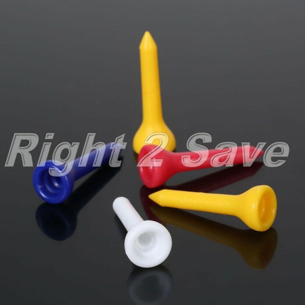 100pcs 1 3/8â€ 36mm Cup Tip Plastic Golf Tees Training Assorted Color Golf Holder