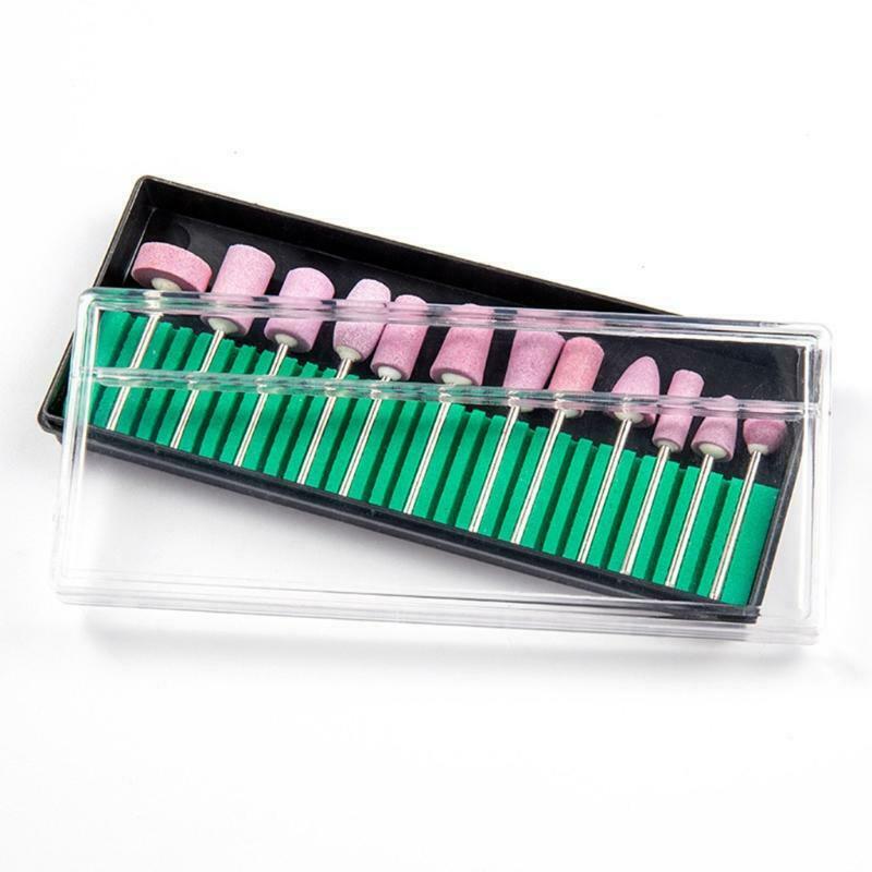 Quartz Milling Head Replacement Electric Grinding Cutters Nail Art with BOX