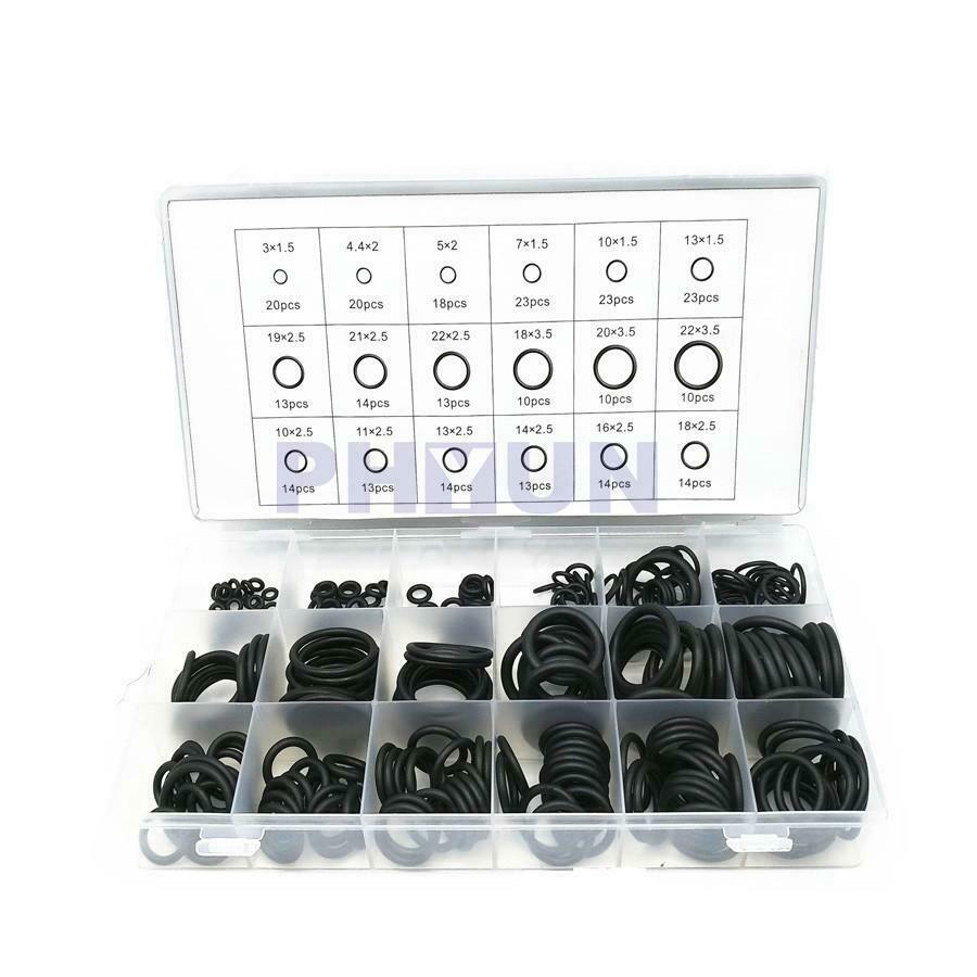 279pcs Mixed Black Rubber O-Ring Seal Gasket Kit For Car Pump Bearing Universal