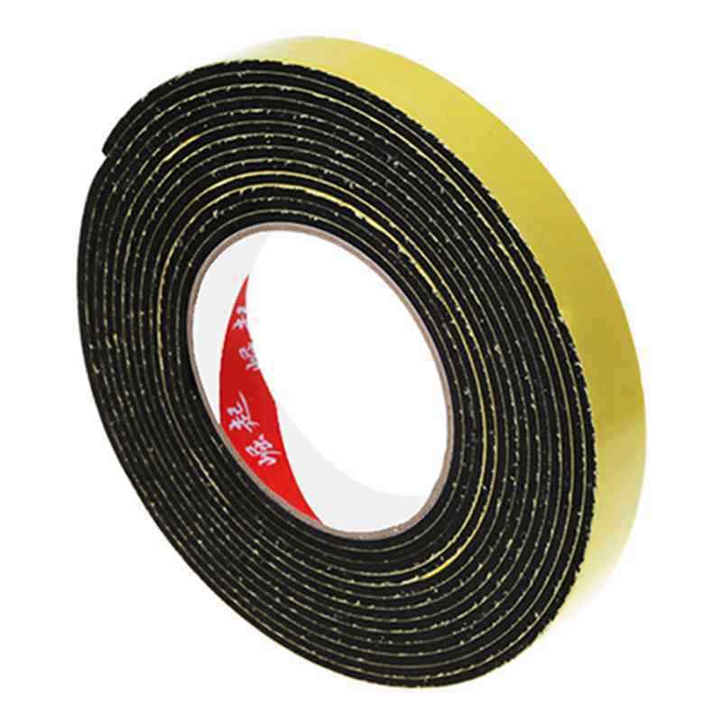 Black Single Sided Self Adhesive Foam Tape Sponge Rubber Strip Door Seal Window