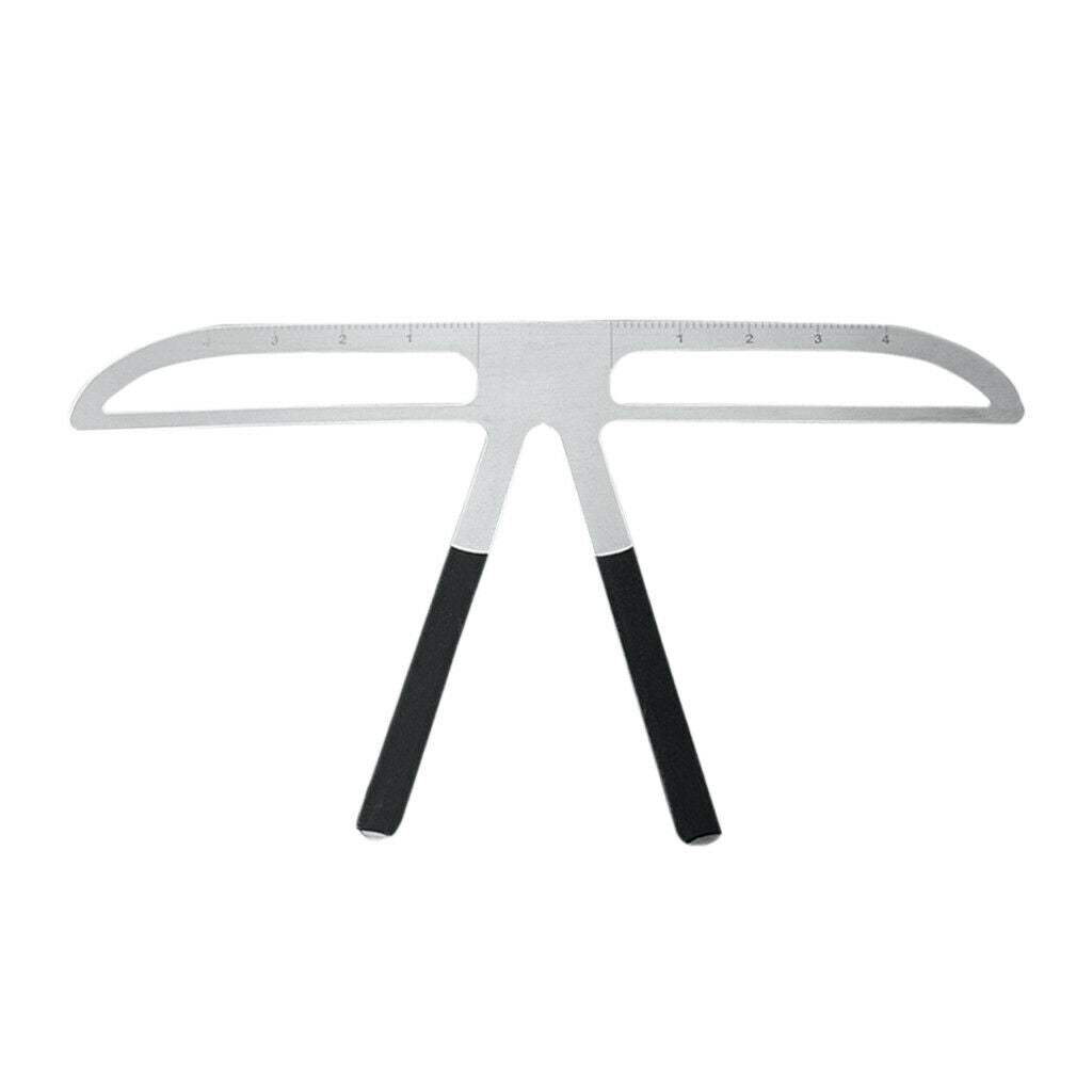 2 Type Stainless 3 Point Permanent Makeup Tool Eyebrow Caliper Stencil Ruler