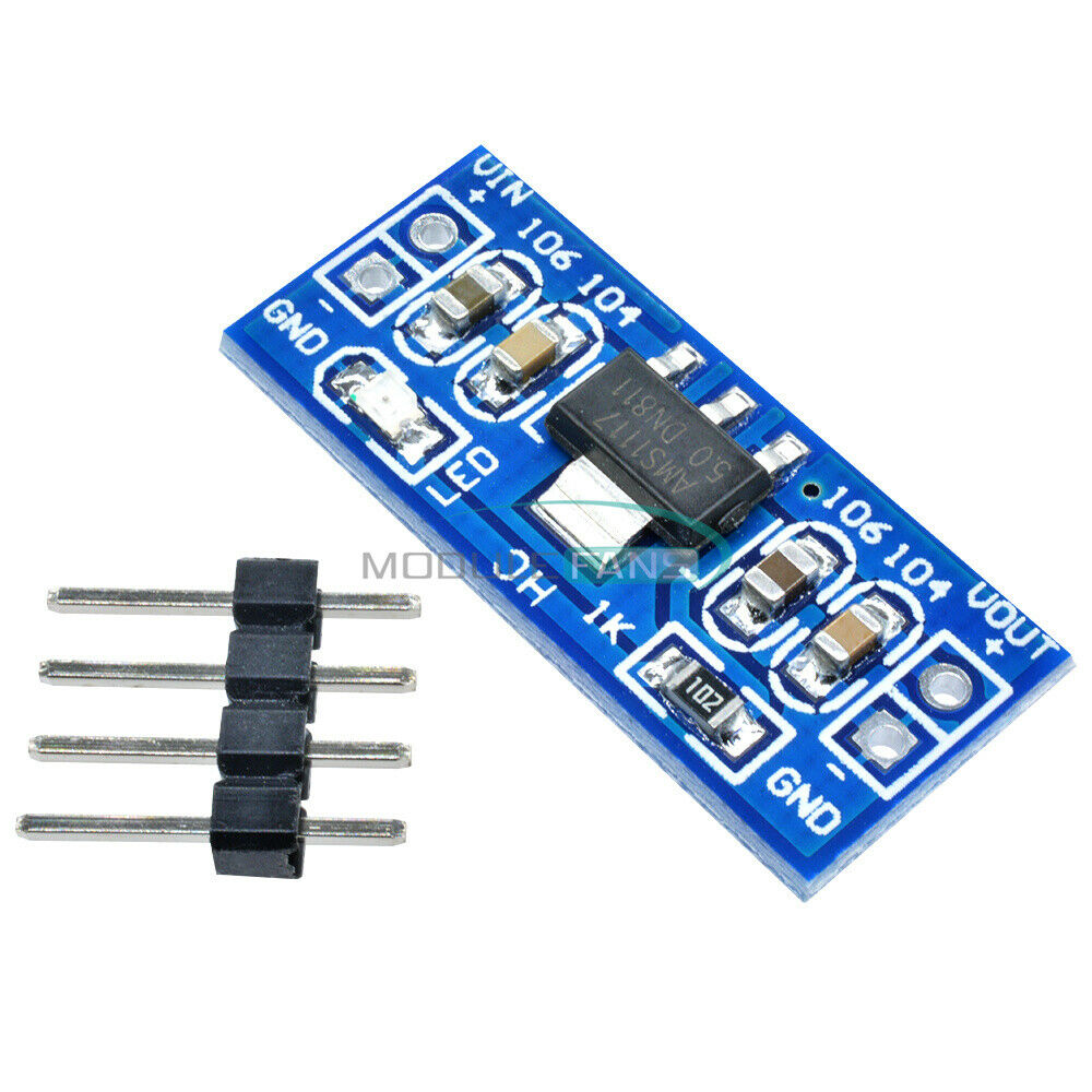 5PCS 6.0V-12V to 5V AMS1117-5.0V Power Supply Module AMS1117-5.0 Board AMS1117