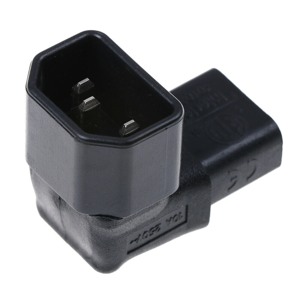 Down angled IEC adapter,right angled IEC 320 C14 to C13 for TV wall moun TH