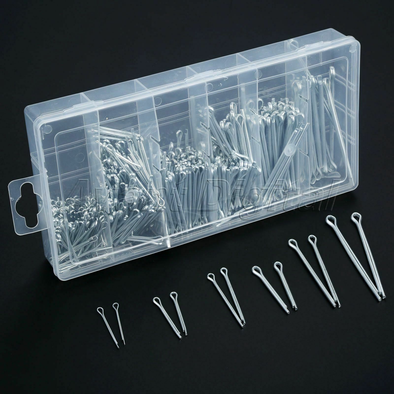 555pcs 304 Industrial Stainless Steel Cotter Pin Assortment Clip Key Box Fixings