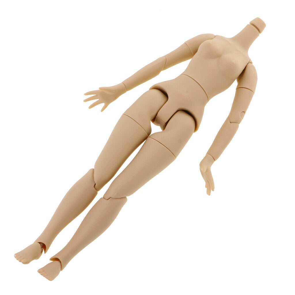 Movable 19 Joints Japanese Skin Nude Body +5 Pairs Hand For 12'' Blythe
