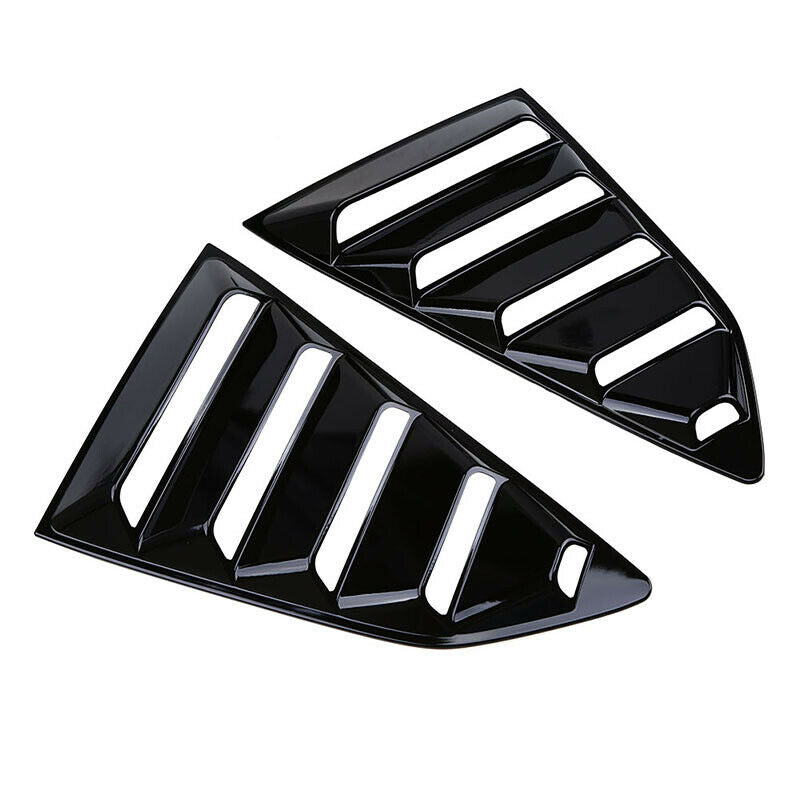 Gloss Black Car Side Window Louver Vent Scoop For Chevrolet Camaro Coupe 2016-Pr