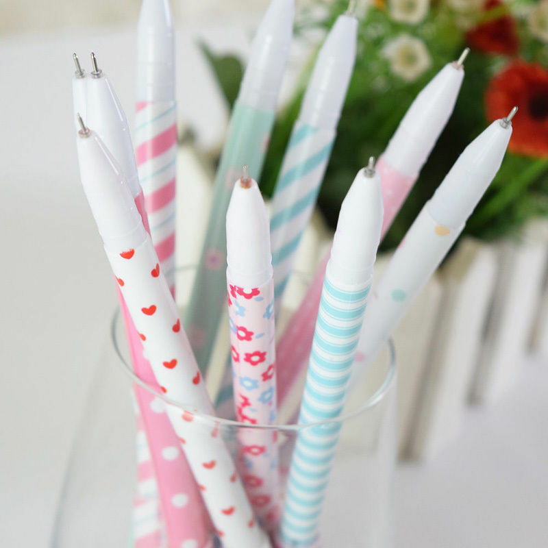 10/lot Colorful 0.38mm Gel Pen Cute Pens Student School Office Accessories