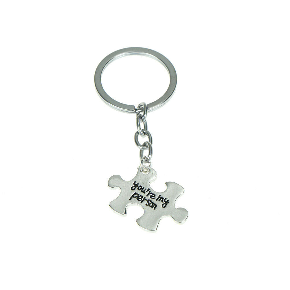 2pcs you are my person keychain letter puzzle key ring creative ke.l8