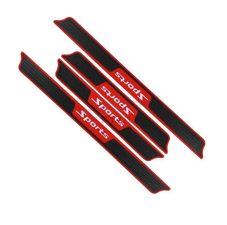 4PCS Universal Car Rear Bumper Anti-slip Mat Door sill Anti-scratch Strip Black