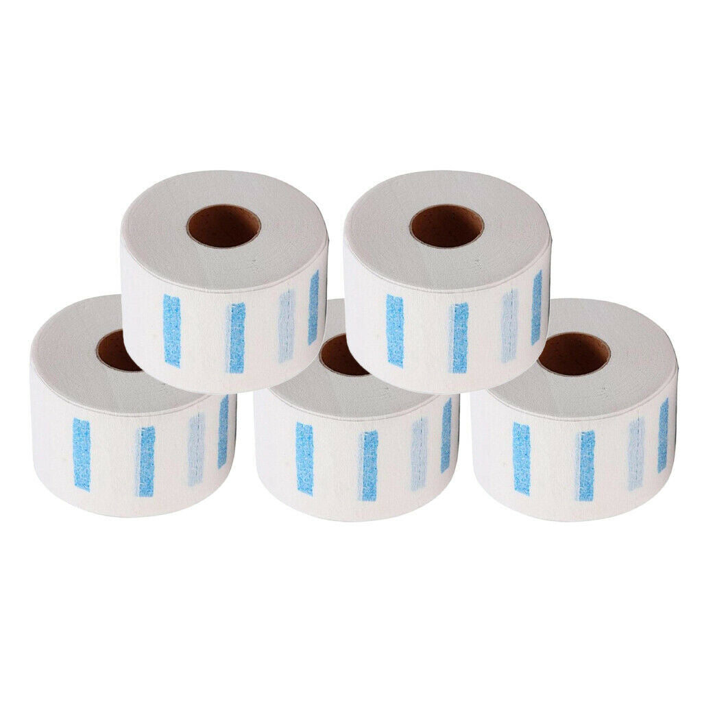 5x Neck Ruffle Roll Paper Disposable Haircut Collar Hair Salon Accs white