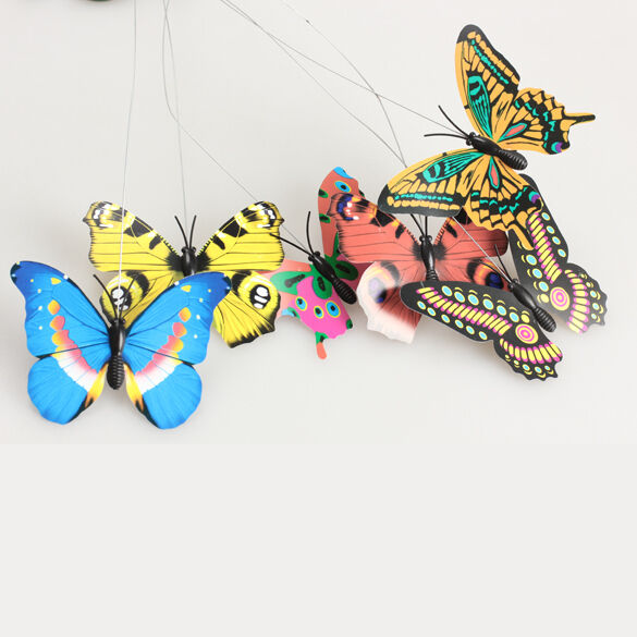 Outdoor Solar Powered Dancing Flying Butterfly Home Garden Yard Decoration Nice