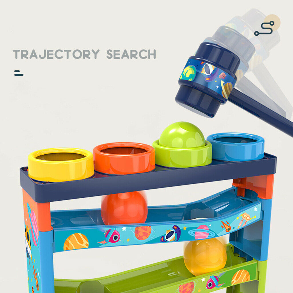 Ball Ramp Racer with 4 Mini Balls Maze Race Educational Toys Great Gift