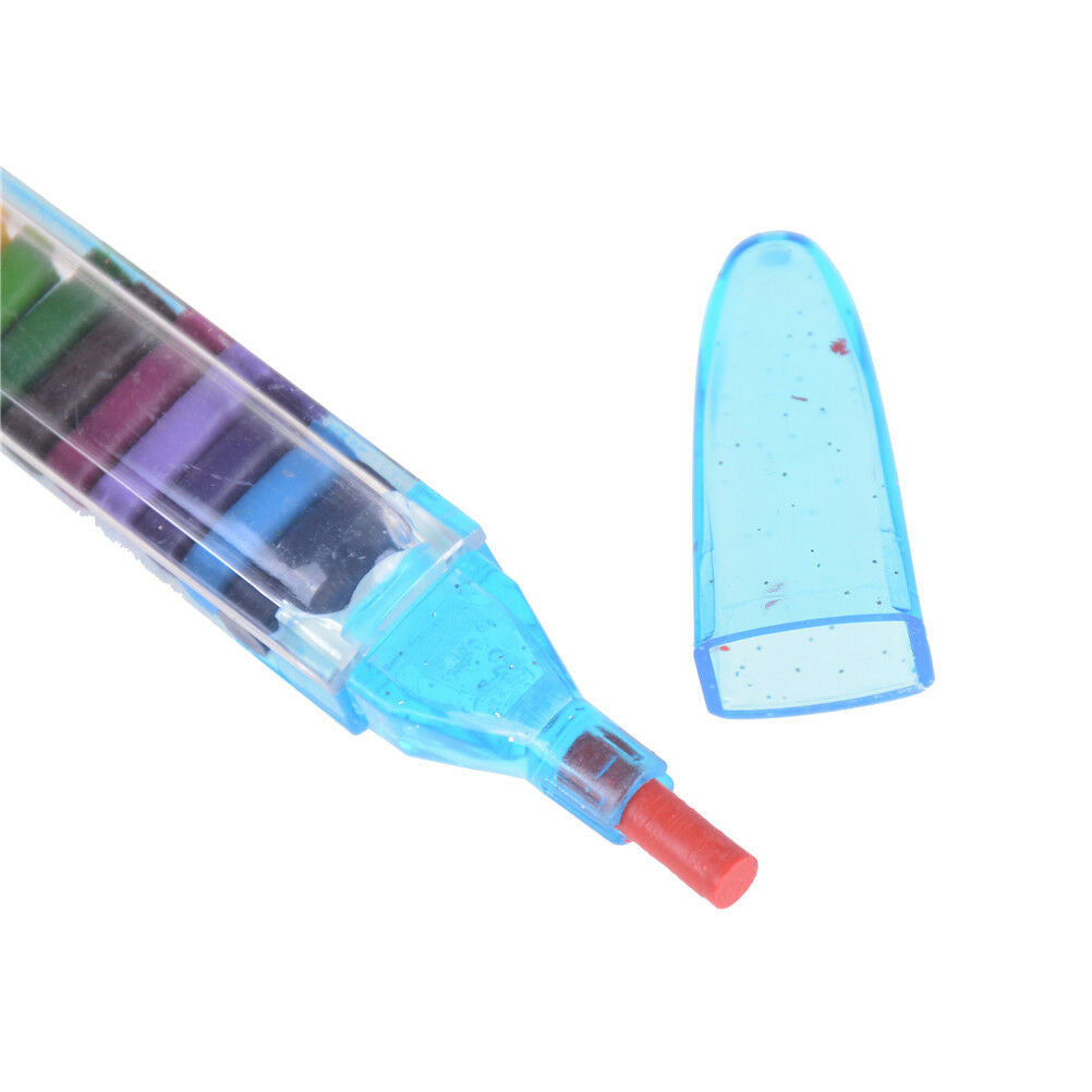 2Pcs Children Crayon Multicolor Nontoxic Washable Safety Pen Kids Drawing.l8