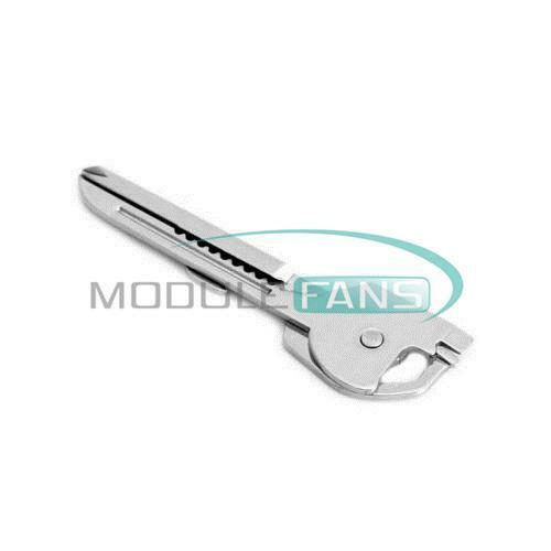 Stainless Steel 6-in-1 Utili Key Tool Keyring KeyChain Multifunction MF