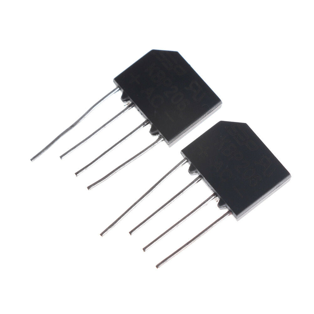 10PCS KBP206 Generic Diode Bridge Rectifier 2A 600V 4PIN DIP DDAU