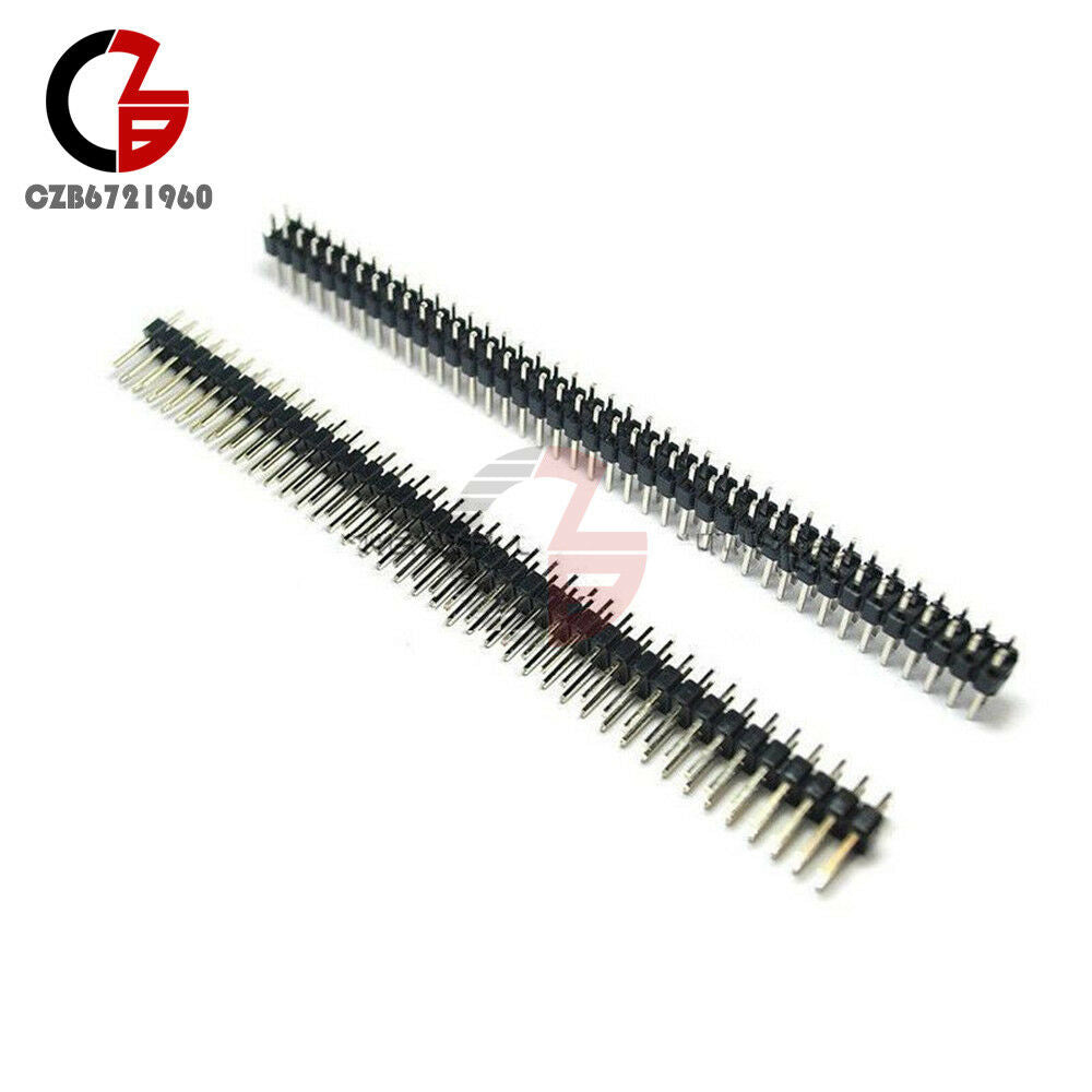 50PCS 2.54mm 2 x 40 Pin Male Double Row Pin Header Strip