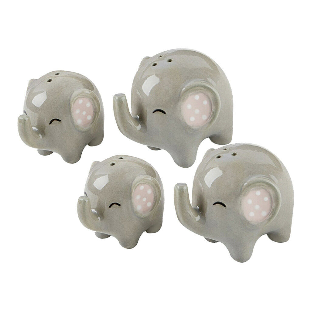 4pcs/set Ceramic Sugar Shaker, Cute Salt and Pepper Shaker, Cruet Spice Jar Set