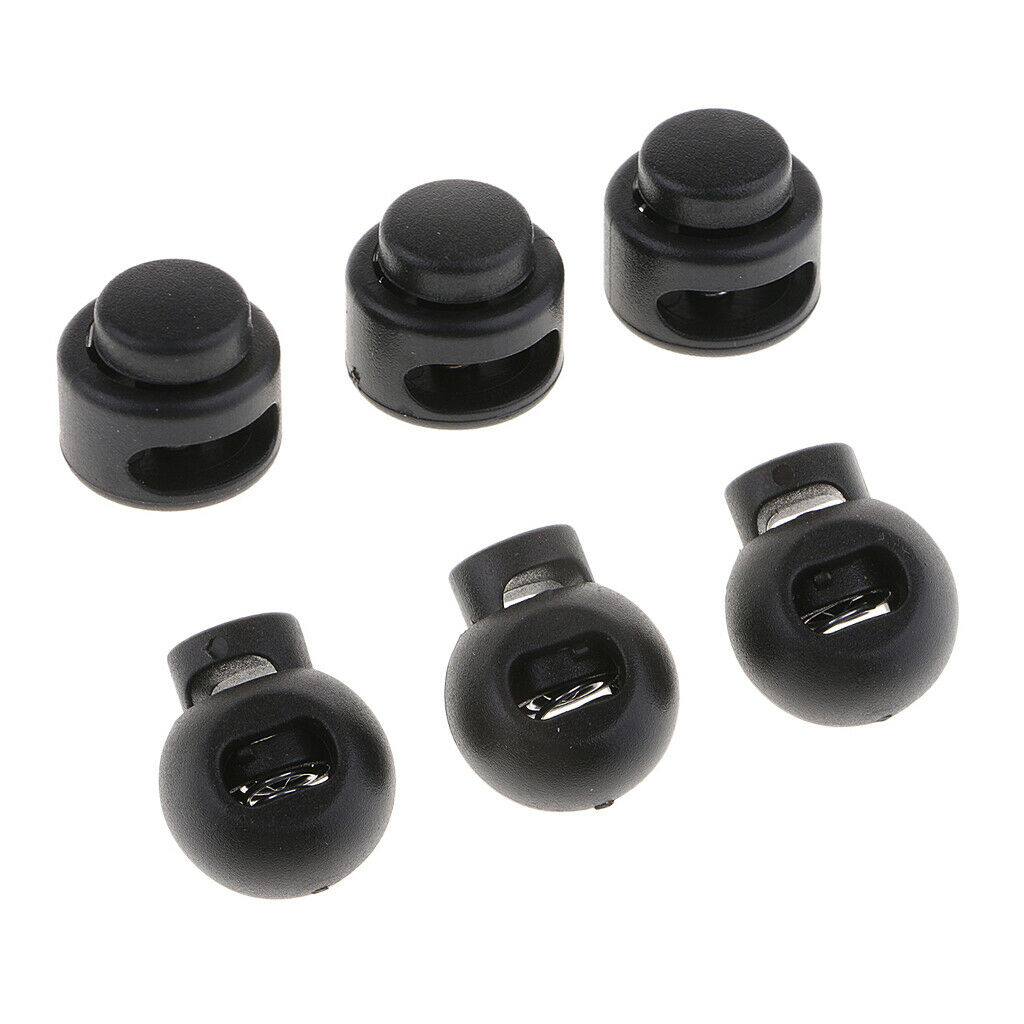 50 Pieces 15mm Rope Toggles Cord Locks Plastic Luggage Lanyard Stopper