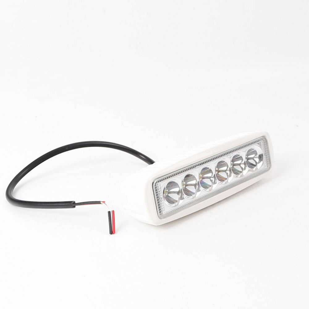 2x White Spreader LED Deck/Marine Lights for Boat Spot Light 12-30V 18W