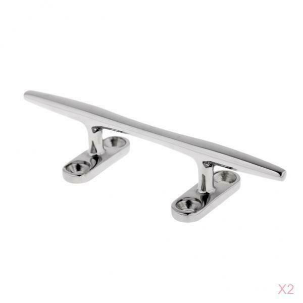 2pieces Stainless Steel Marine Boat Yacht Deck Dock Sleek Line Rope Cleat 8