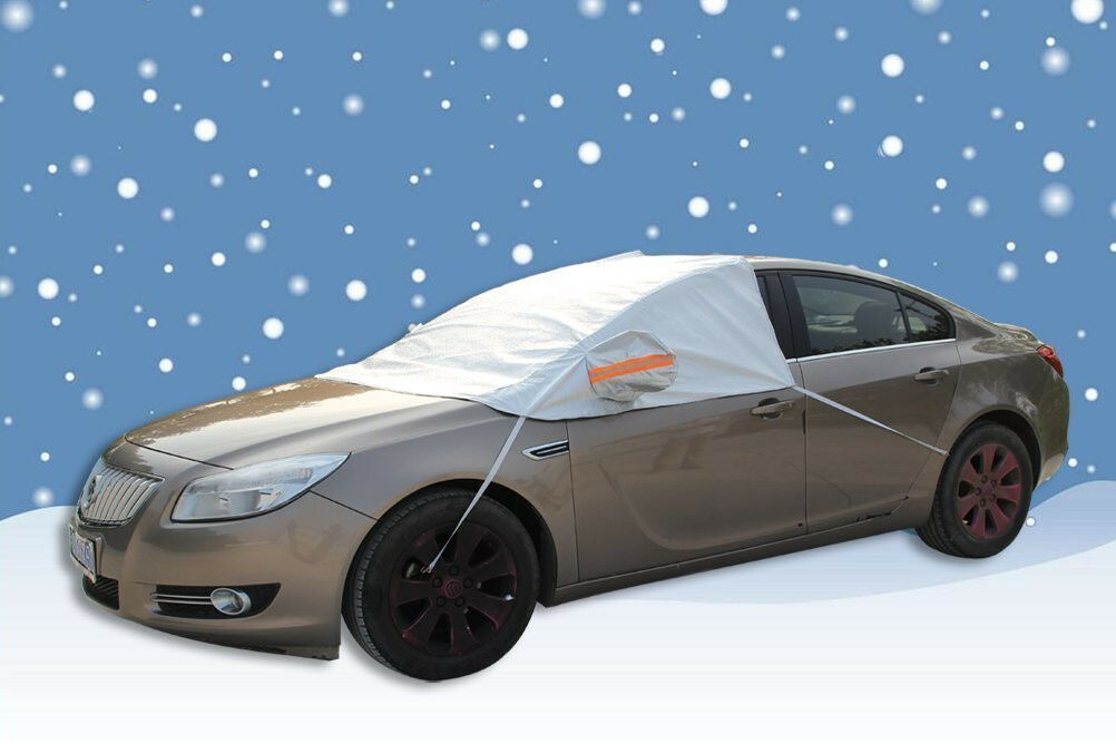 Windshield + Side Rearview Mirror Snow Ice Frost & Sun Shade Protector Car Front