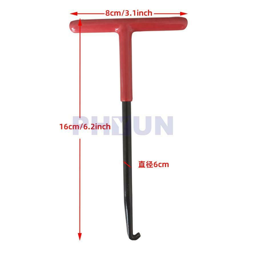 2 Pcs Exhaust Pipe Spring Hook Puller T-Handle Metal For Bike ATV Motorcycle