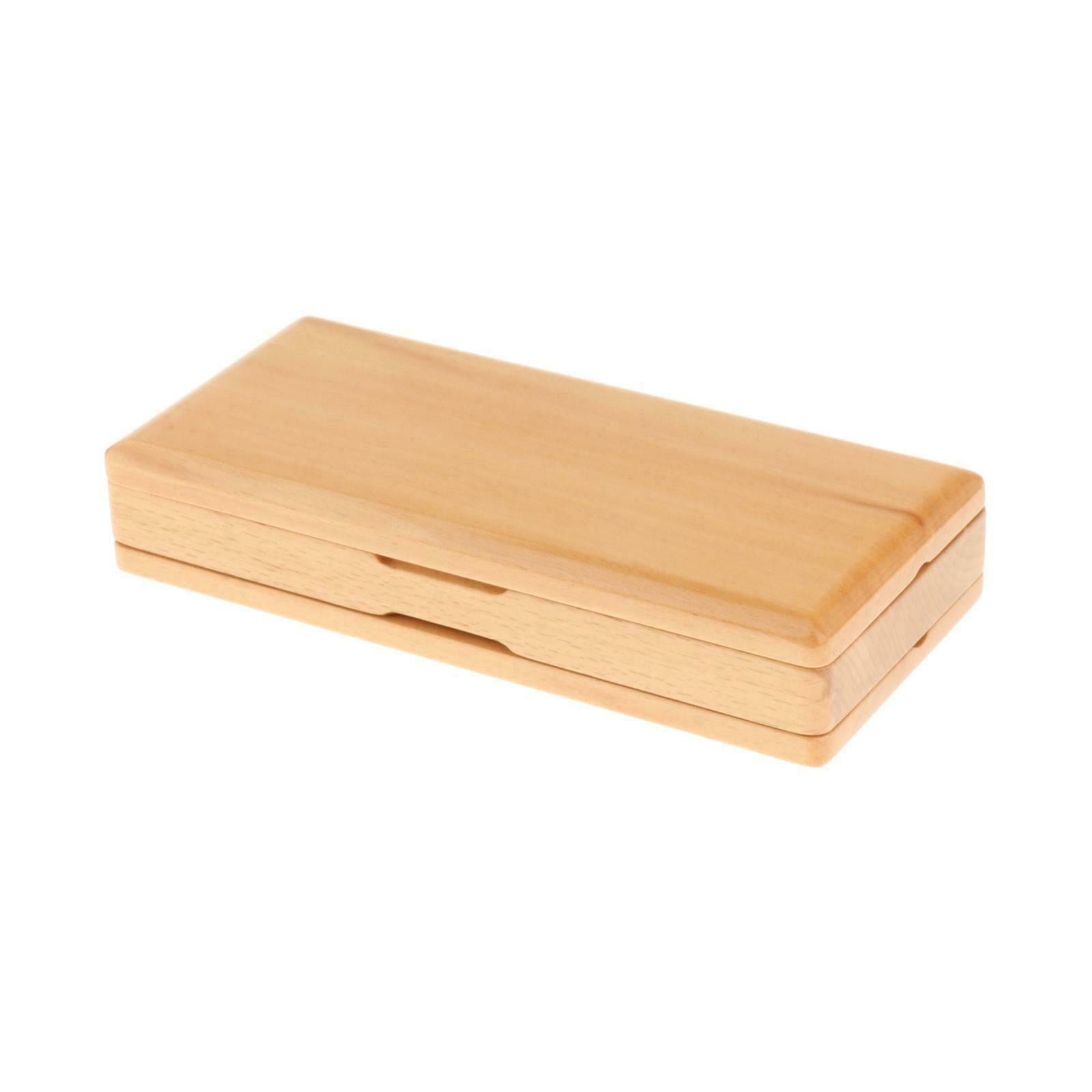 Solid Wood Oboe Reed Case Wooden Holder for Oboe Store 40 Reeds 20x9.3x3.7cm