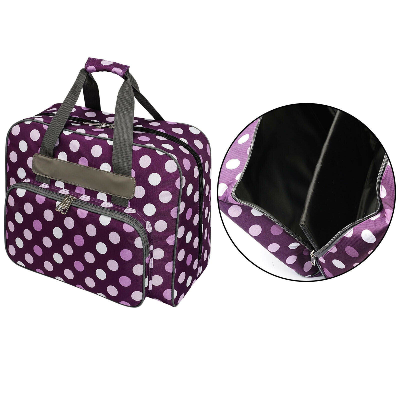 Polka Dot Large Capacity Sewing Machine Bag Travel Portable Storage Handbag