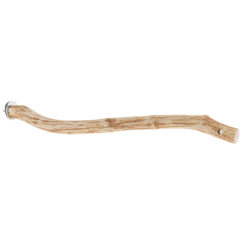 2x Bird Wood Perch Stand Parrots Grinding Nail Toys for Small to Large Birds