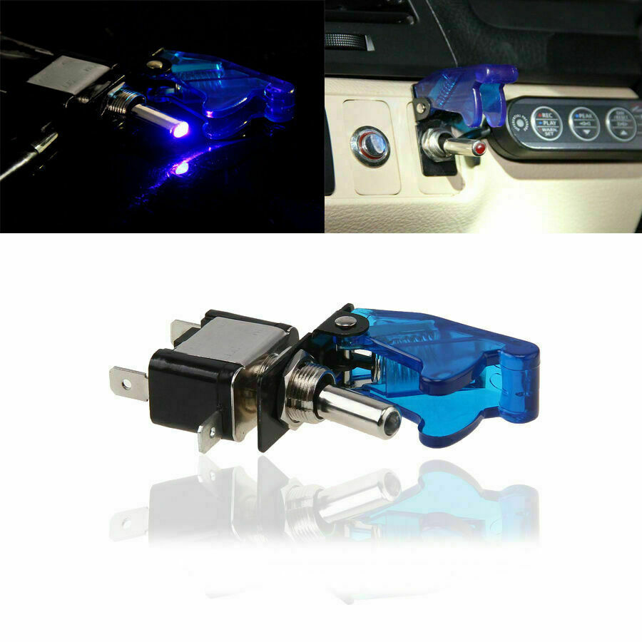 12V 20A Universal Car Blue LED Ignition Engine Start LED Starter Button Switch