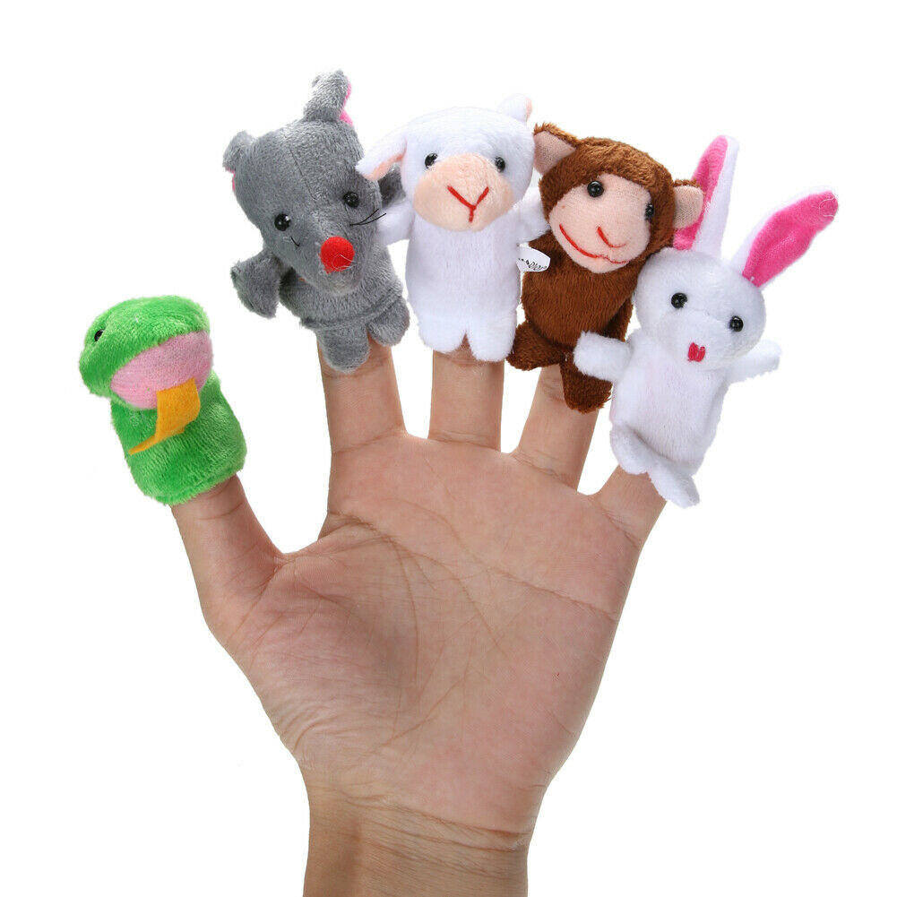 Chinese Zodiac 12 Animals Finger Puppets Plush Toys Kids Baby Play Toys @