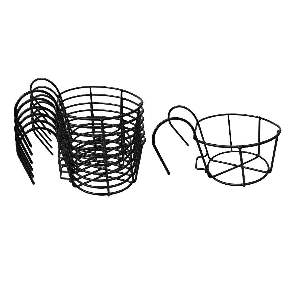 7Pieces Hanging Rail Flowerpot Holder Plant Hanger Planter Pot Container