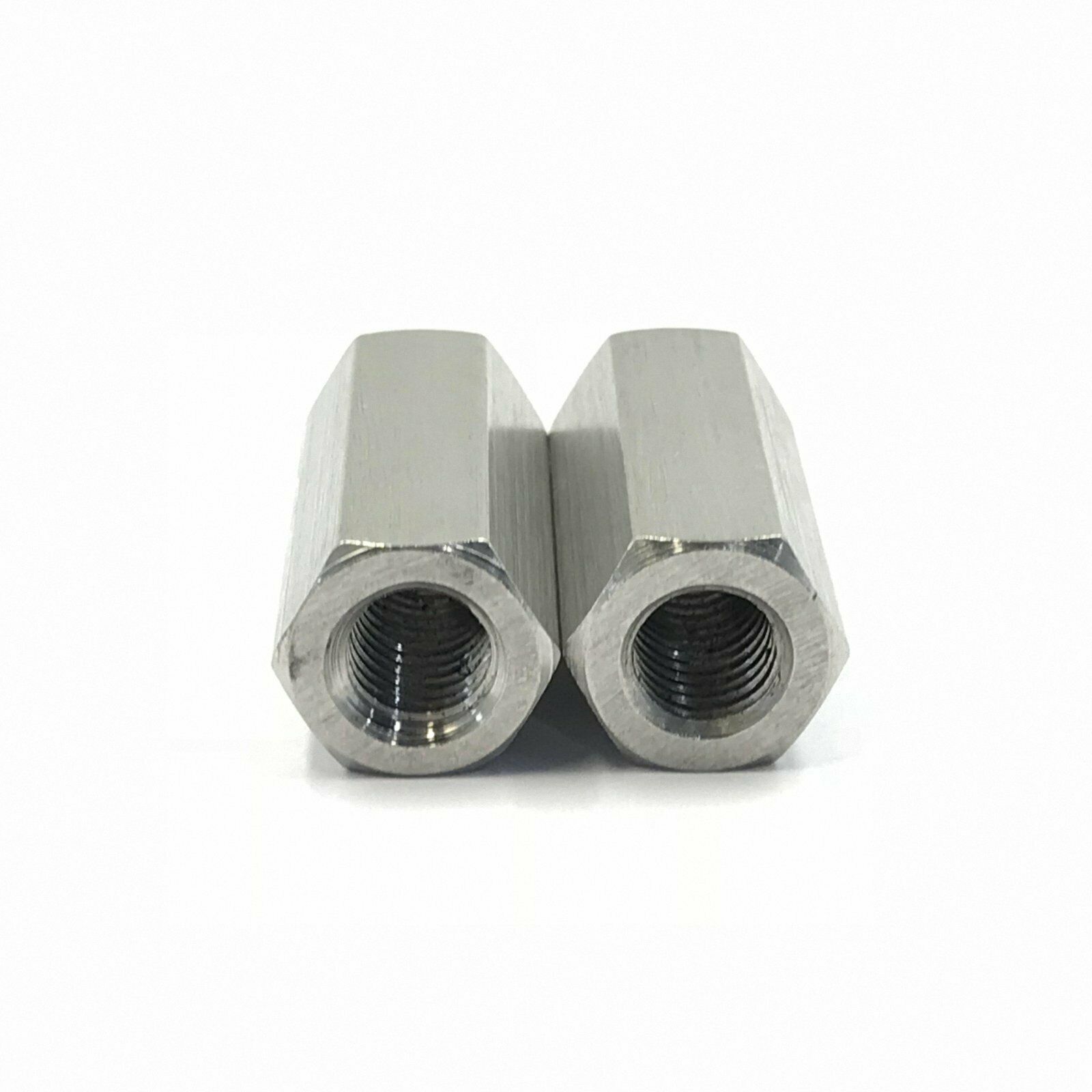 2Pcs M12 x 1.75 pitch Long Rod Coupling Hex Nut Right hand Thread [M_M_S]