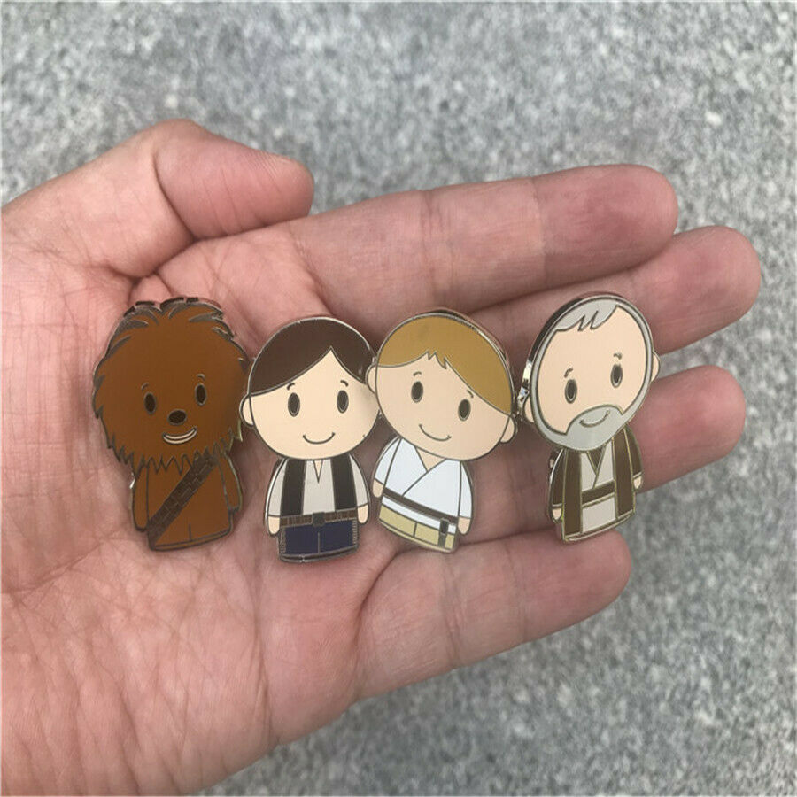 Hallmark Pins Itty Bittys obi-wan kenobi/Han solo/Luke Skywalker/Chewbacca Loose