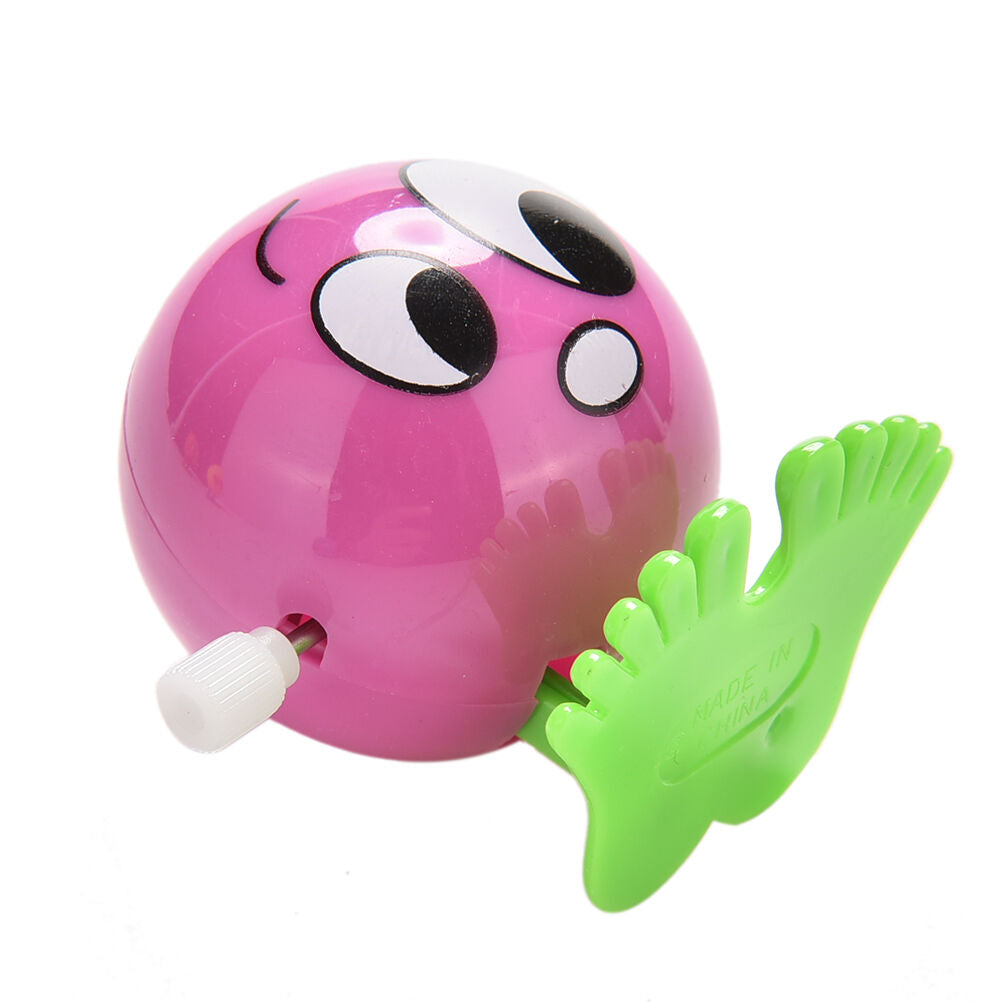 1Pc Wind up Face Colorful Funny  Cartoon Somersault Running Clockwork  To.l8