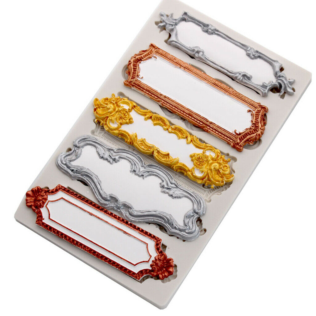 DIY Frame Style Sugar Craft Silicone Moulds Cake Decor Baking Accessory
