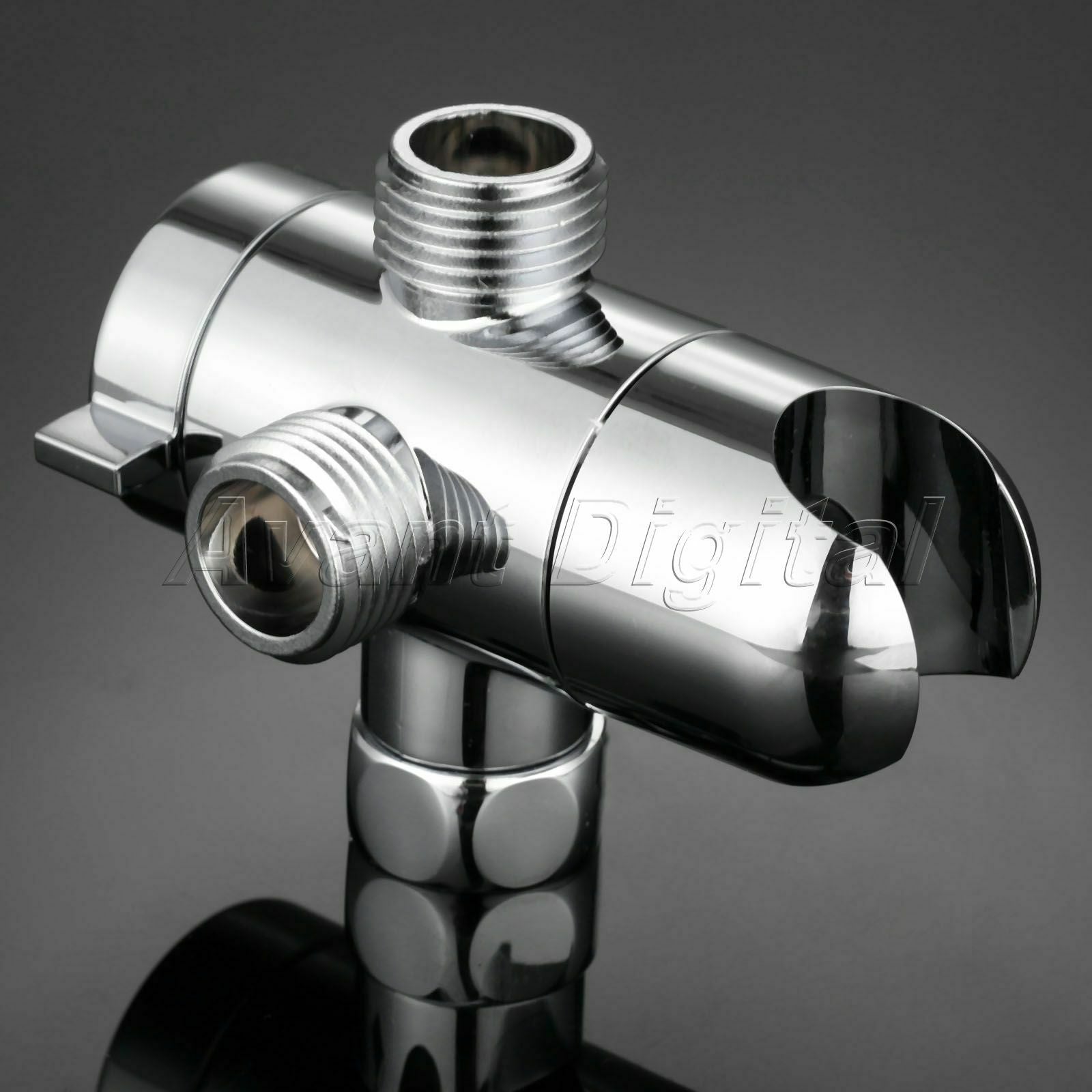 ABS Universal Shower Components 3 way Diverter Shower Head Diverter Chrome 20mm