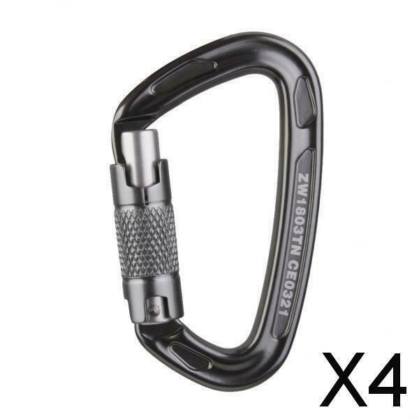 4X Outdoor Rock Climbing Tree  Rappel Aluminum Carabiner 24KN / 5400lbs