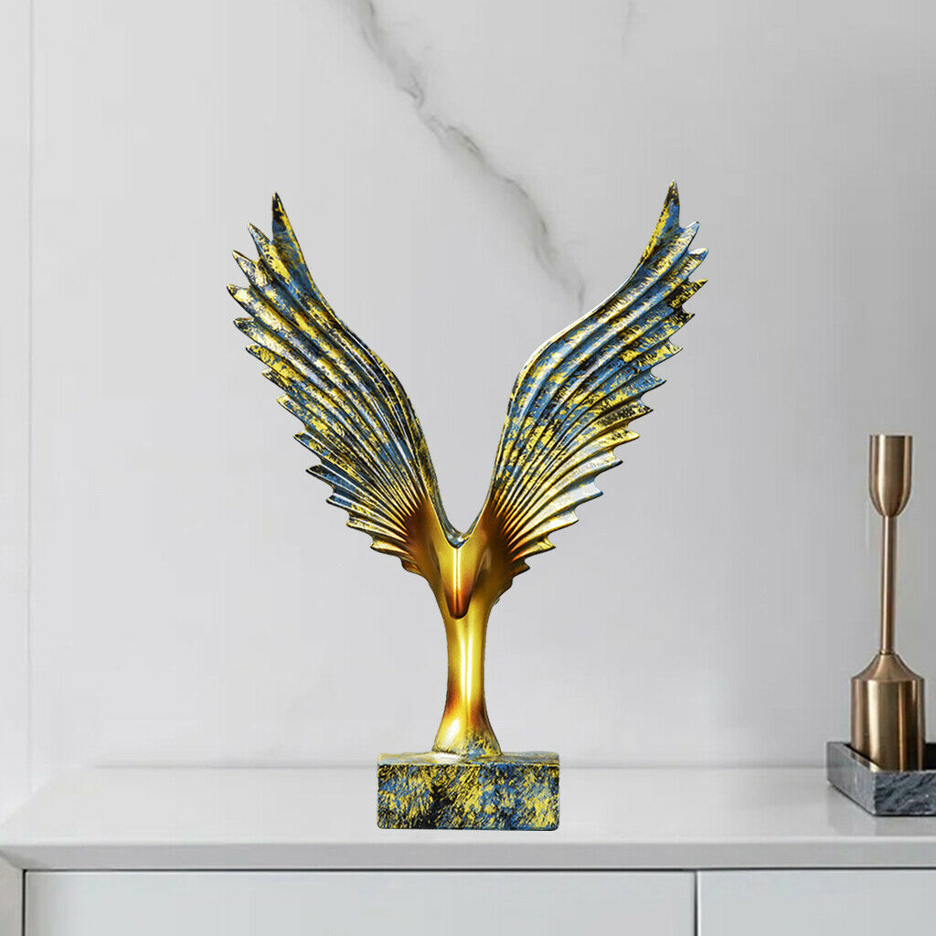 Abstract Eagle Wings Statue Fengshui Bedroom Hotel Decorative Ornaments