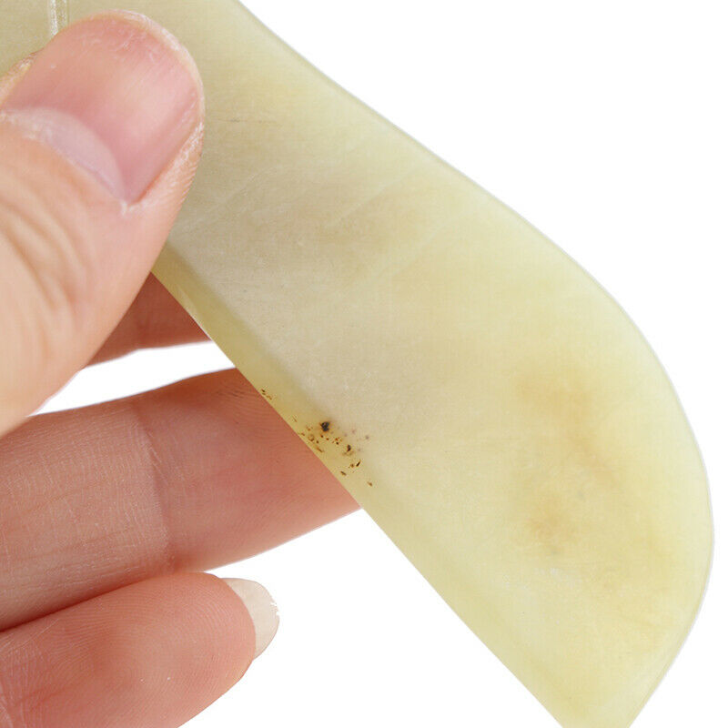 Natural Jade Stone Comb Gua Sha Tools Scraping Health Massage Comb Head M.l8