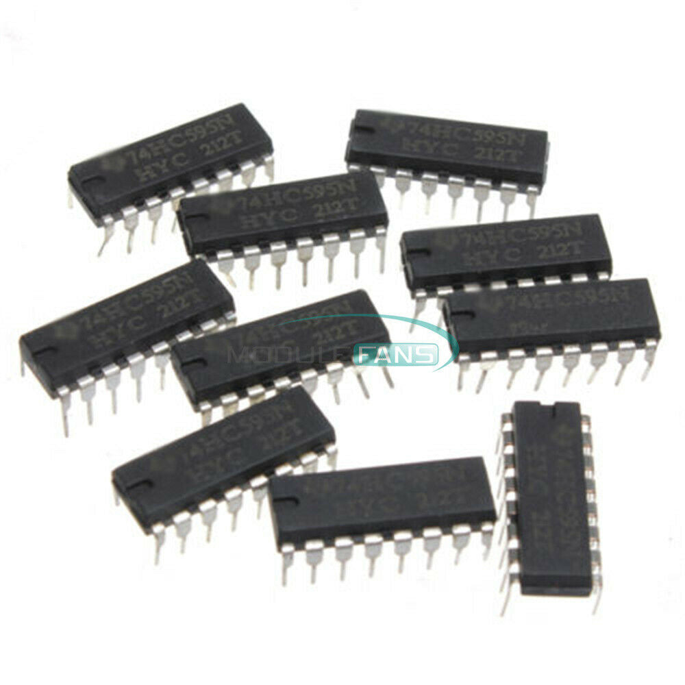 100PCS 74HC595 SN74HC595N 8-Bit Shift Register DIP-16 IC