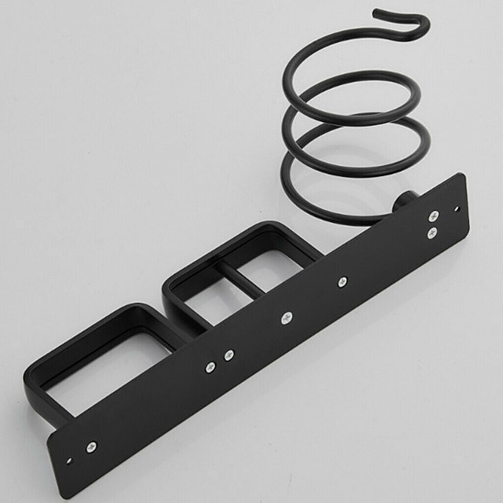 Hair Dryer Holder Blower Wall Mounted Aluminum Alloy Spiral Stand Bathroom