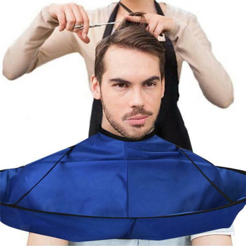 Hair Cutting Cape Hair Catcher Haircut Cloth Umbrella Cloak Blue